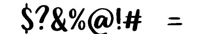 PG Dreamy Regular Font OTHER CHARS