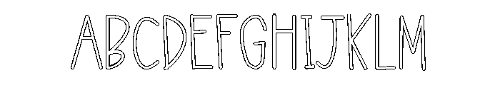 PG Elvarie Outline Font UPPERCASE