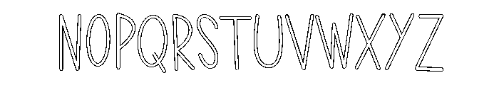 PG Elvarie Outline Font UPPERCASE