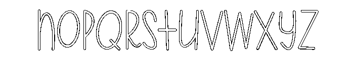 PG Elvarie Outline Font LOWERCASE