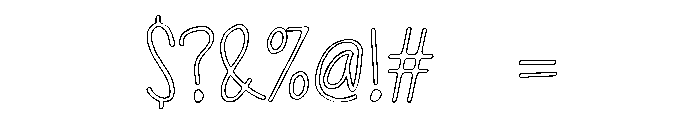 PG Elvarie Smooth Outline Font OTHER CHARS
