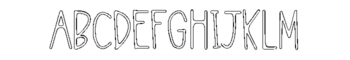 PG Elvarie Smooth Outline Font UPPERCASE