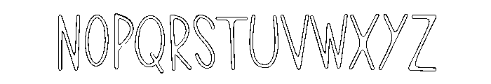PG Elvarie Smooth Outline Font UPPERCASE