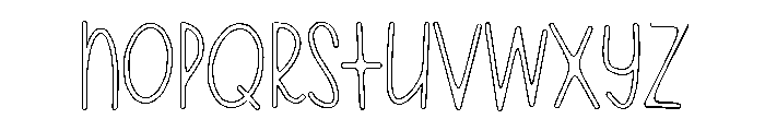 PG Elvarie Smooth Outline Font LOWERCASE
