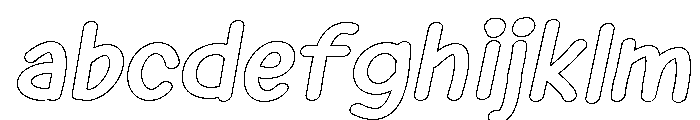 PG Evorine Oblique Outline FONT