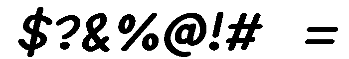 PG Evorine Oblique Font OTHER CHARS