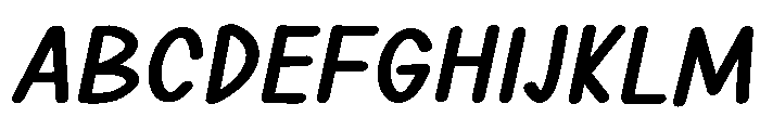PG Evorine Oblique Font UPPERCASE