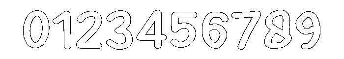 PG Evorine Outline Font OTHER CHARS