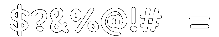 PG Evorine Outline Font OTHER CHARS