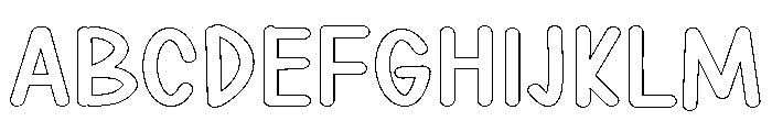 PG Evorine Outline Font UPPERCASE