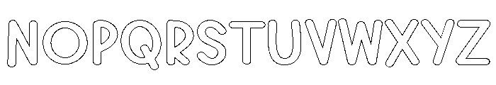 PG Evorine Outline Font UPPERCASE
