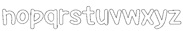 PG Evorine Outline Font LOWERCASE