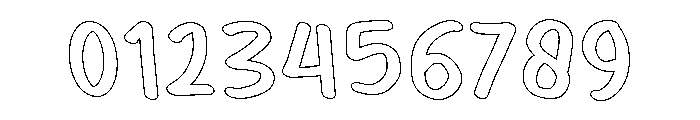 PG Florelly Outline Font OTHER CHARS