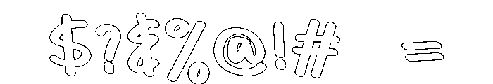 PG Florelly Outline Font OTHER CHARS