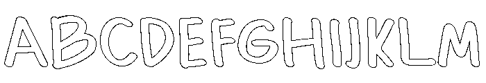 PG Florelly Outline Font UPPERCASE