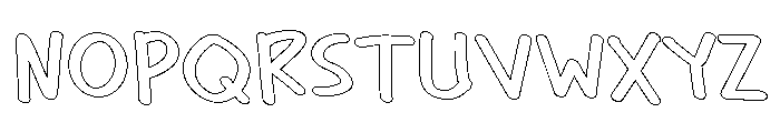 PG Florelly Outline Font UPPERCASE