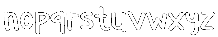 PG Florelly Outline Font LOWERCASE