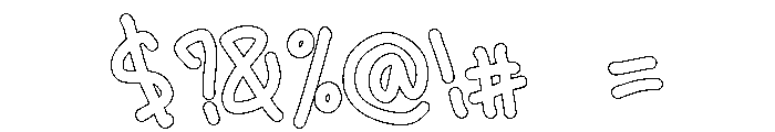 PG Florixa Outline Font OTHER CHARS