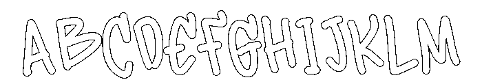 PG Florixa Outline Font UPPERCASE