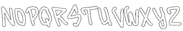PG Florixa Outline Font UPPERCASE