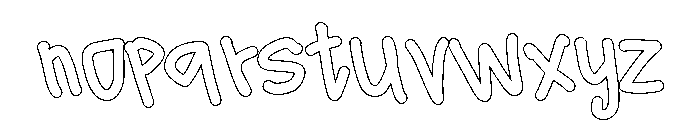 PG Florixa Outline Font LOWERCASE