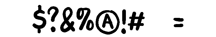 PG Friday Brush Regular Font OTHER CHARS