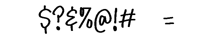 PG Funky Brush Font OTHER CHARS