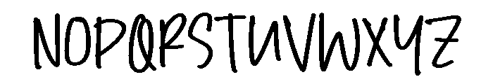 PG Funky Brush Font LOWERCASE