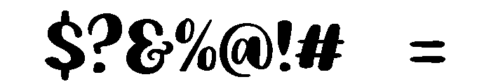 PG Funky Holiday Regular Font OTHER CHARS