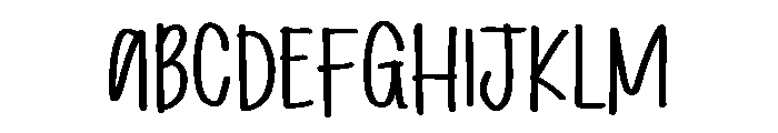 PG Gentle Notes Font UPPERCASE