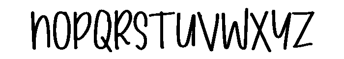 PG Gentle Notes Font LOWERCASE