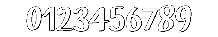 PG Ghostie Outline Font OTHER CHARS