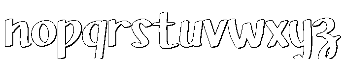PG Ghostie Outline Font LOWERCASE