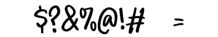 PG Groompy Font OTHER CHARS