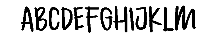 PG Groompy Font UPPERCASE