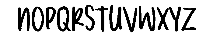 PG Groompy Font LOWERCASE