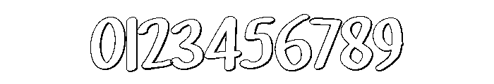PG Haunted Ink Outline Font OTHER CHARS