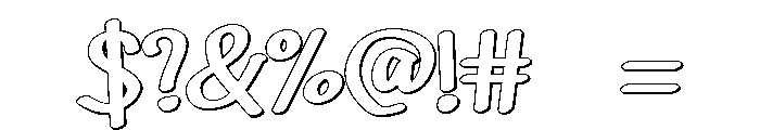 PG Haunted Ink Outline Font OTHER CHARS