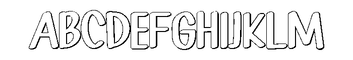 PG Haunted Ink Outline Font UPPERCASE