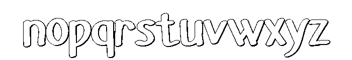 PG Haunted Ink Outline Font LOWERCASE