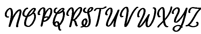 PG Hello Beautiful Regular Font UPPERCASE