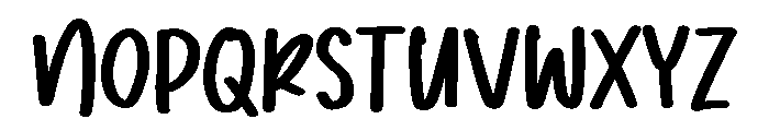 PG Humble Night Font LOWERCASE