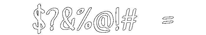 PG Inkmood Outline Font OTHER CHARS