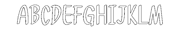 PG Inkmood Outline Font UPPERCASE