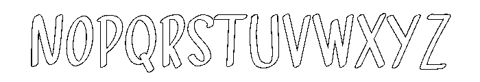 PG Inkmood Outline Font UPPERCASE