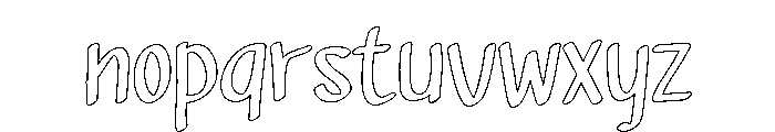 PG Inkmood Outline Font LOWERCASE