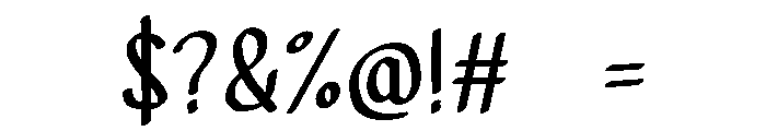PG Inkmood Regular Font OTHER CHARS