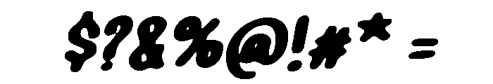 PG Jeloura Bold Slanted Soft Font OTHER CHARS