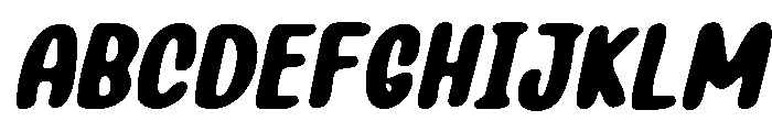 PG Jeloura Bold Slanted Soft Font UPPERCASE