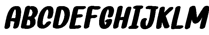 PG Jeloura Bold Slanted Font UPPERCASE